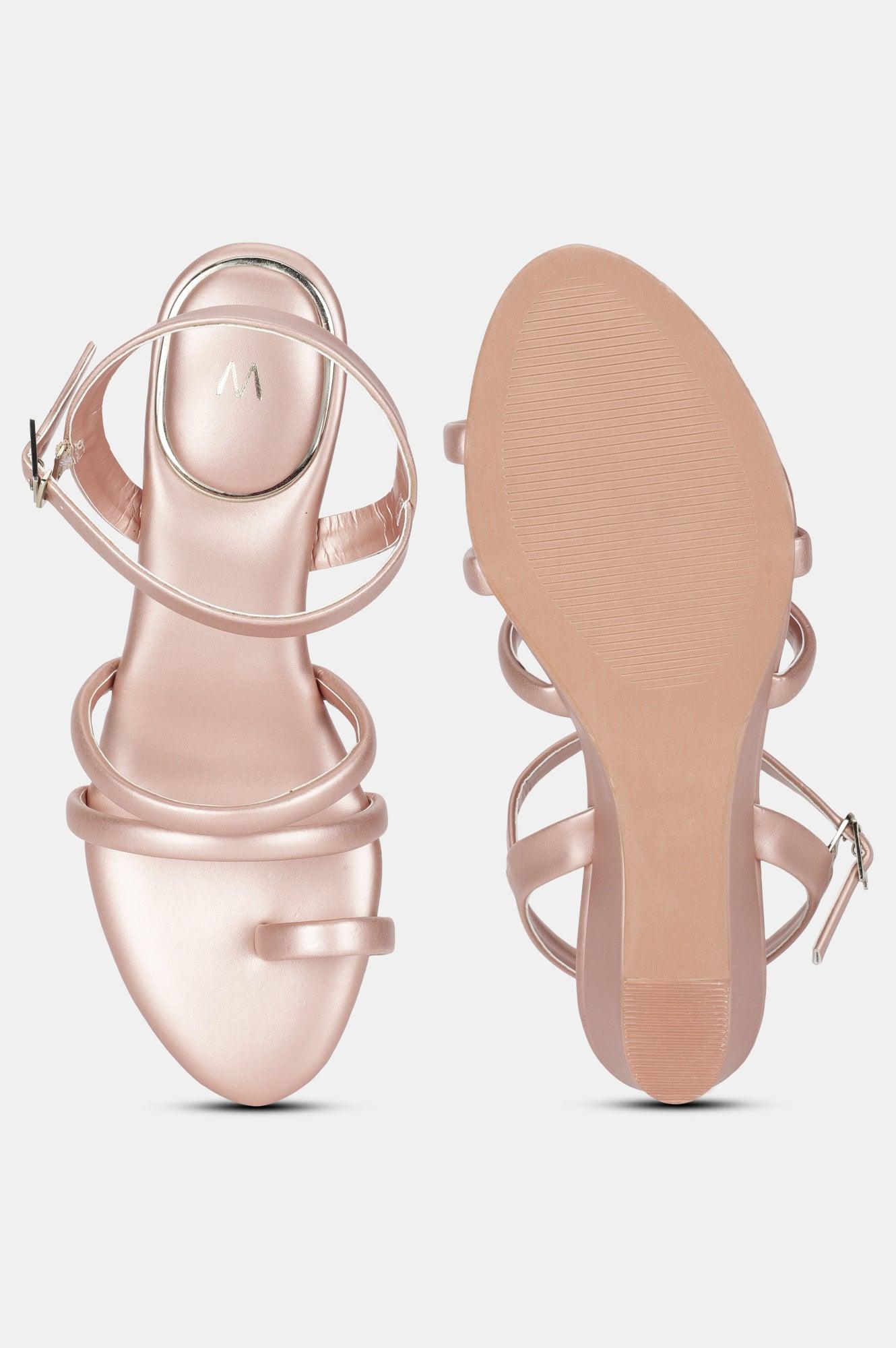 Rose Gold Almond Toe Solid Wedge-WMIKAYLA - wforwoman