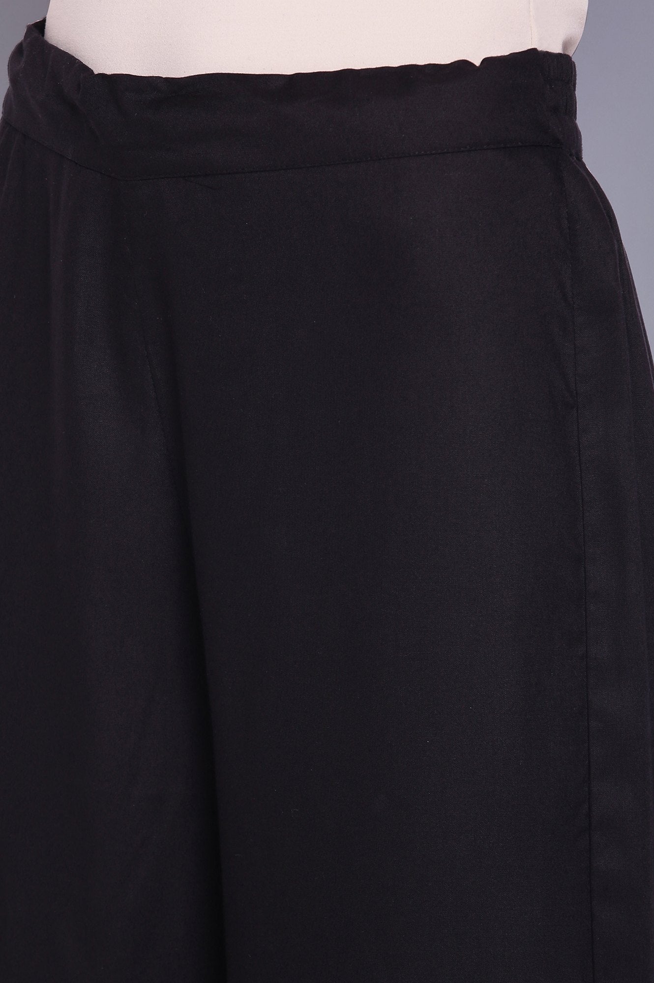 Black And Ecru Printed kurta With Parallel Pants