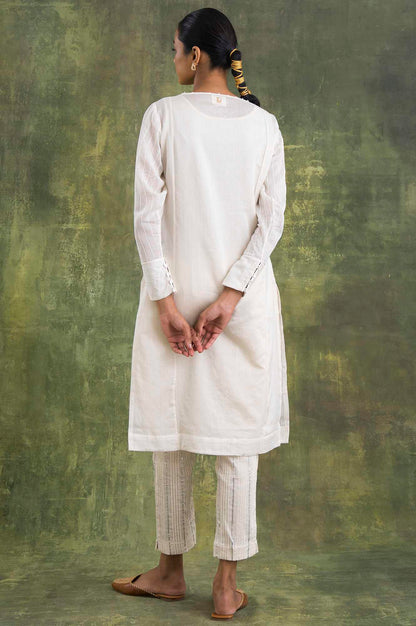 Ecru Cotton Silk kurta