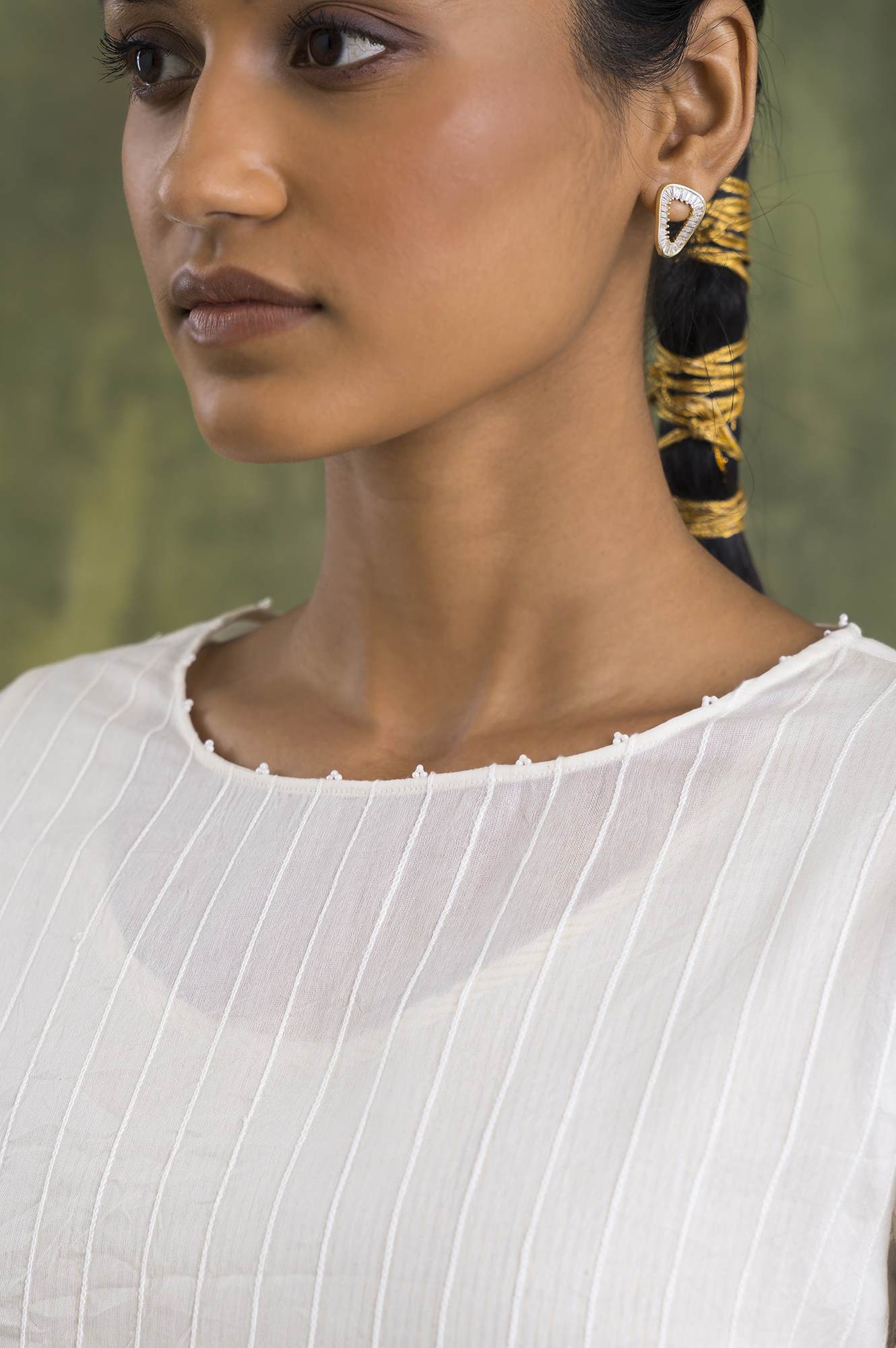 Ecru Cotton Silk kurta