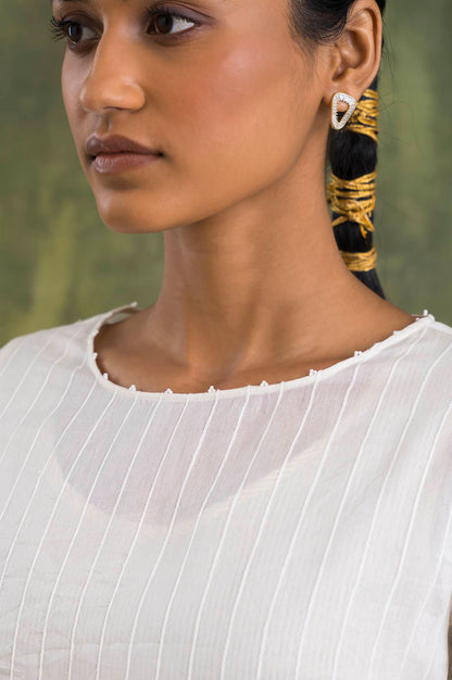 Ecru Cotton Silk kurta