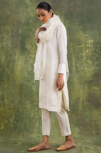 Ecru Cotton Silk kurta