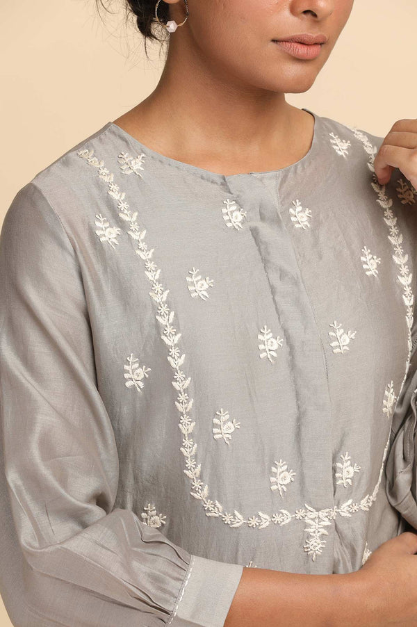 Light Grey Chikankari kurta