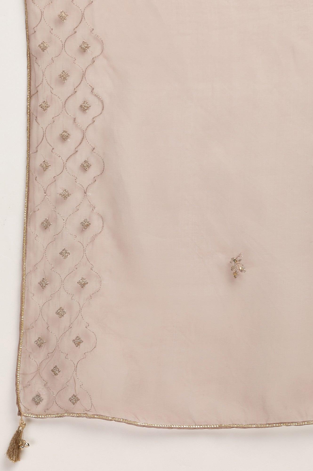 Light Grey Silk Organza Drape - wforwoman