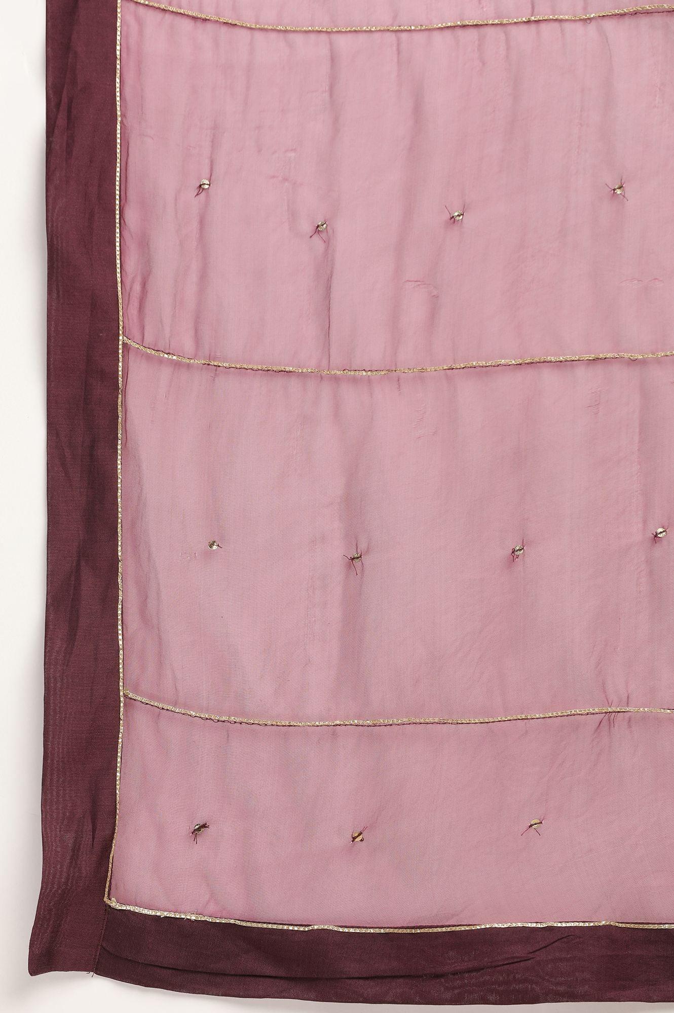 Dark Purple Solid Silk Organza Drape - wforwoman