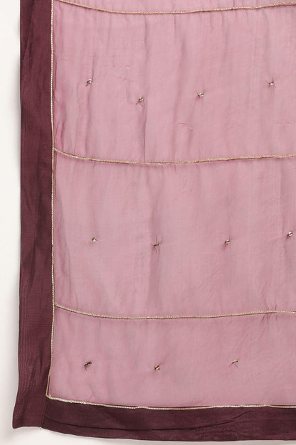 Dark Purple Solid Silk Organza Drape - wforwoman