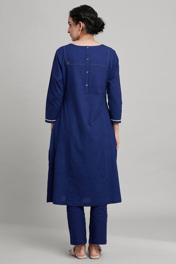 Indigo Blue A-line kurta