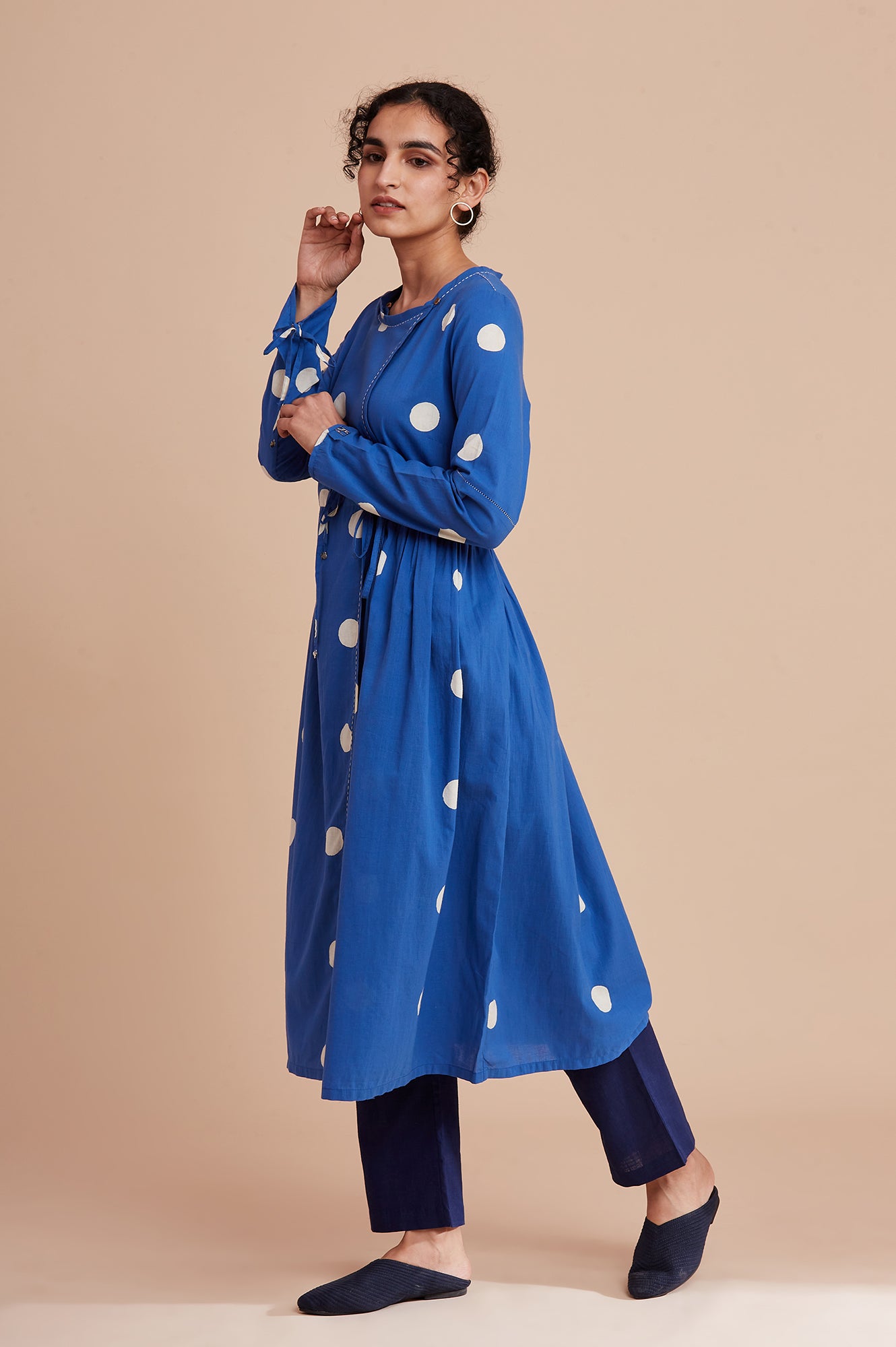 Indigo Hand Block Print kurta