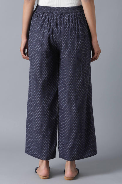 Indigo Printed Flared Parallel Pants - wforwoman