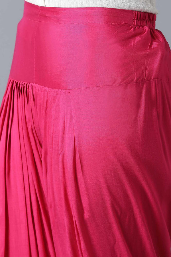 Dark Pink Solid Salwar Pants