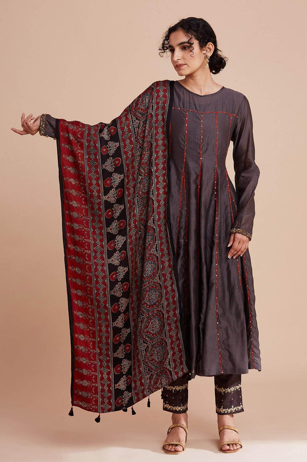 Earthy Multicoloured Block Printed Drape