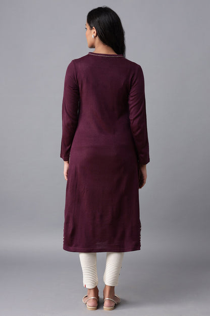 Purple Winter kurta