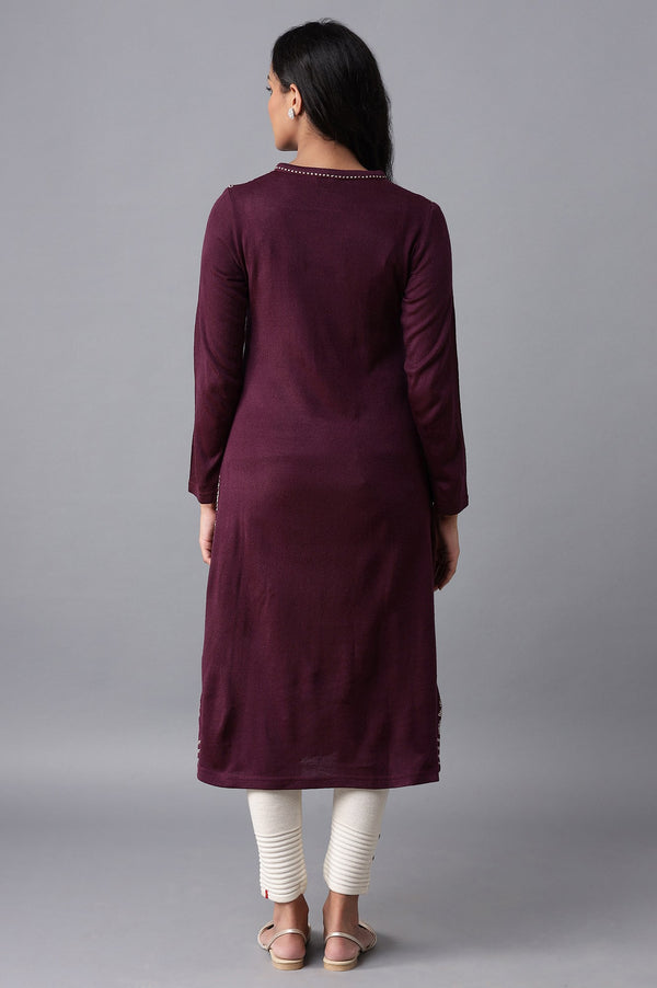 Purple Winter kurta