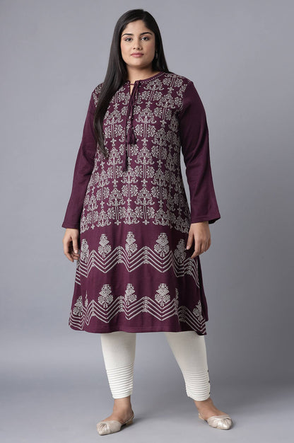Purple Winter kurta