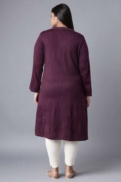Purple Winter kurta