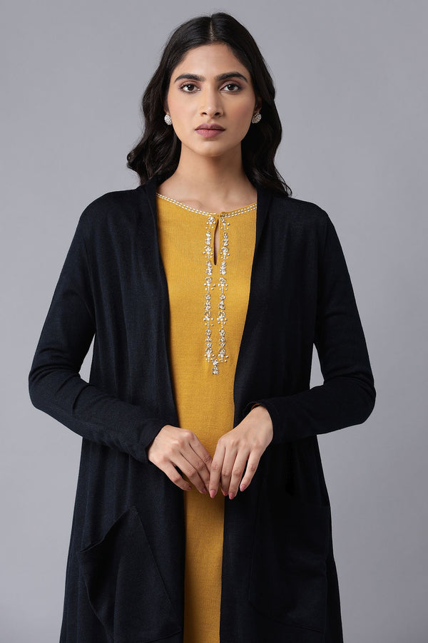 Blue Soft Acrylic Cardigan