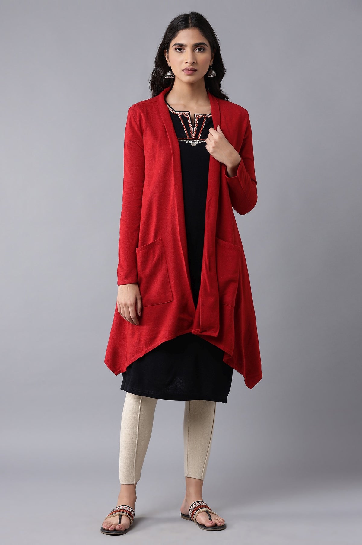 Blue Soft Acrylic Cardigan - M