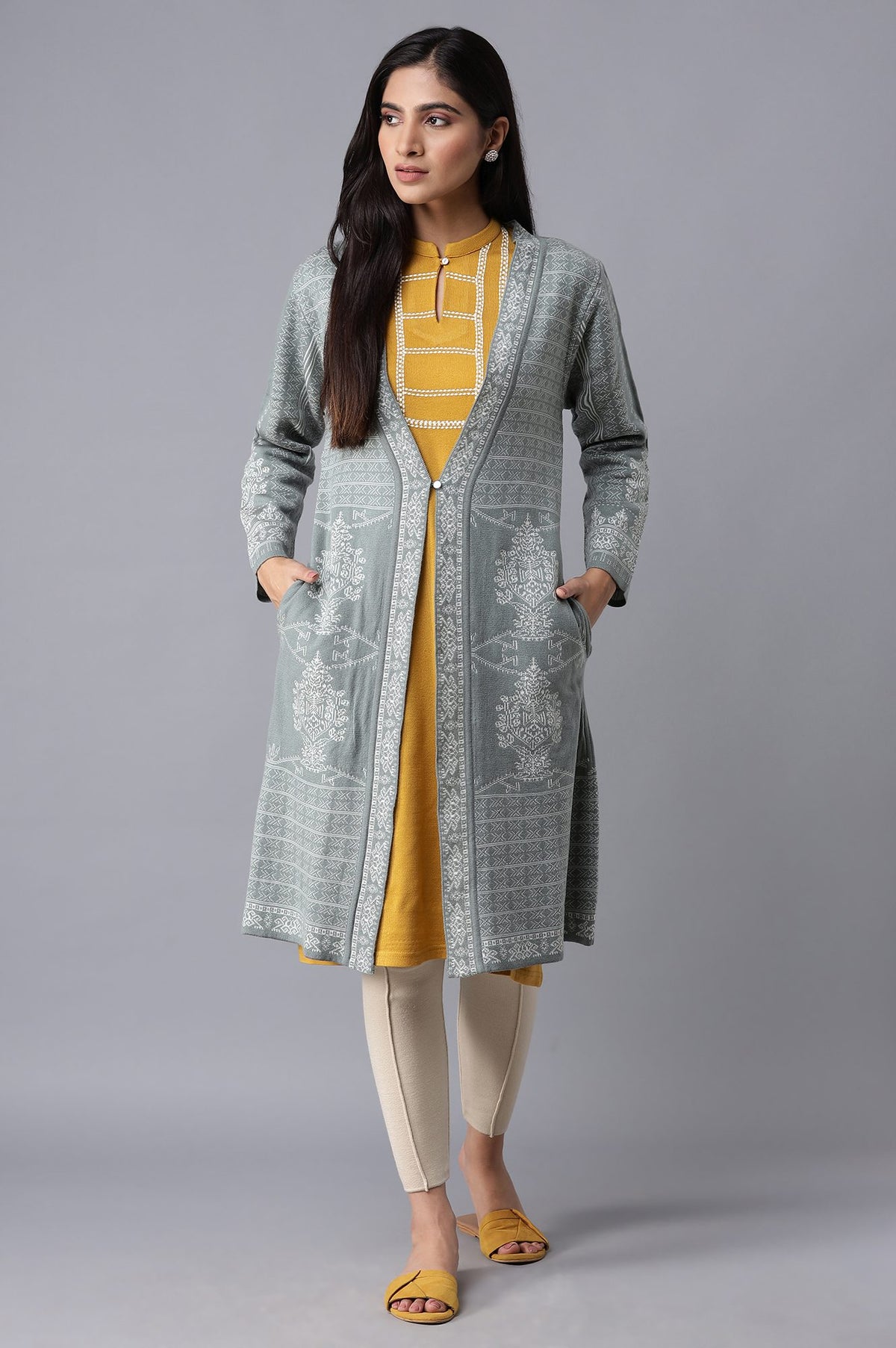 Blue Reversible Cardigan - S