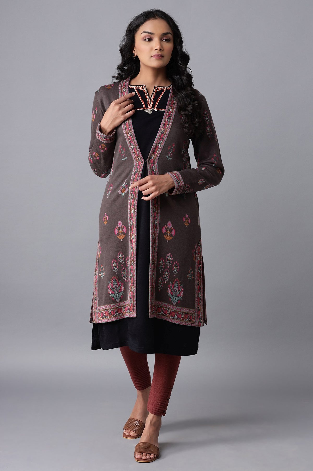 Beige Front Open Cardigan - S
