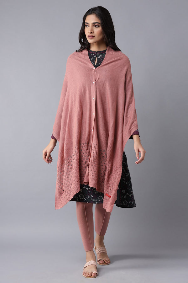 Pink A-line Poncho