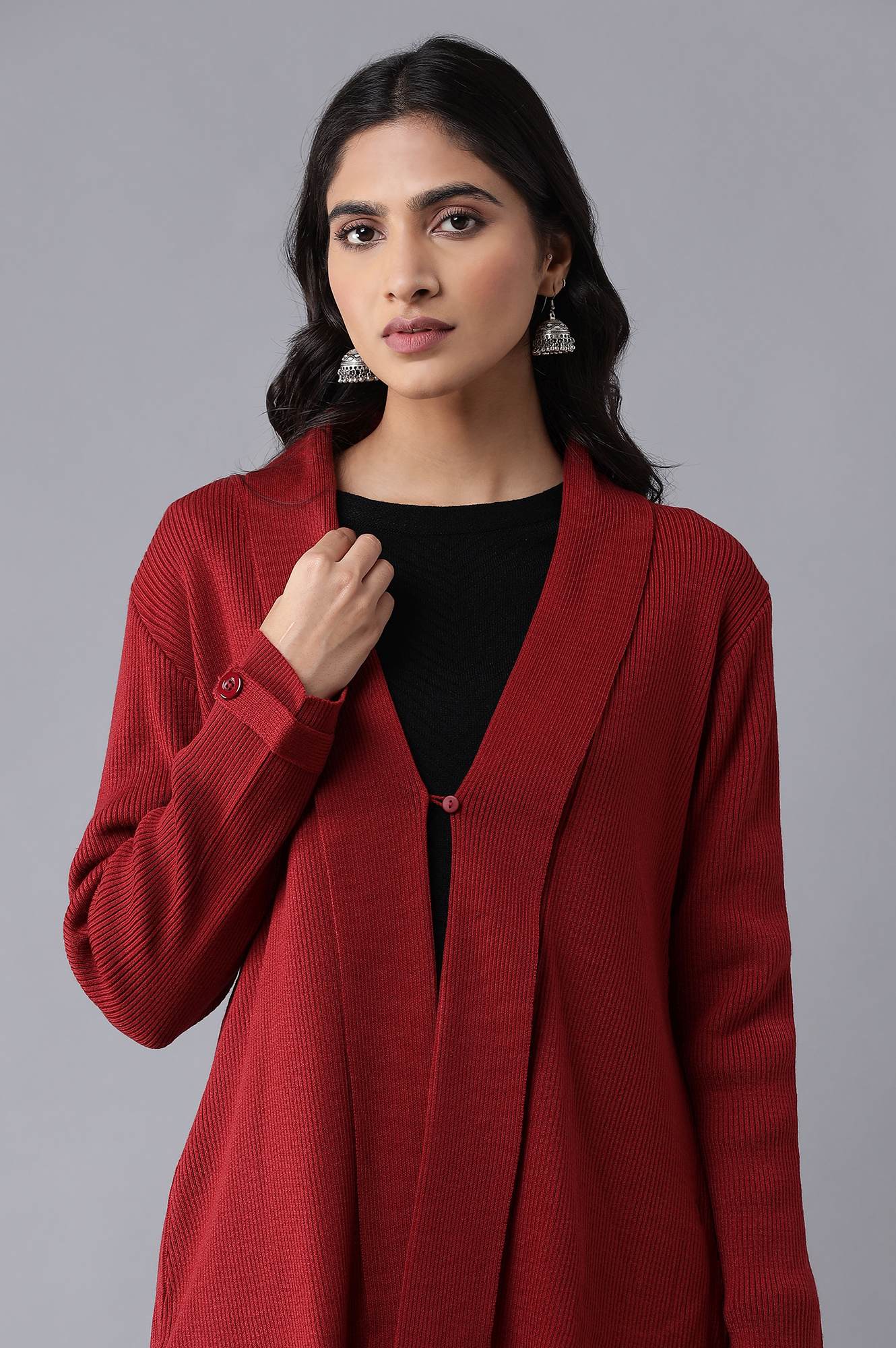 Red Dahlia Cardigan