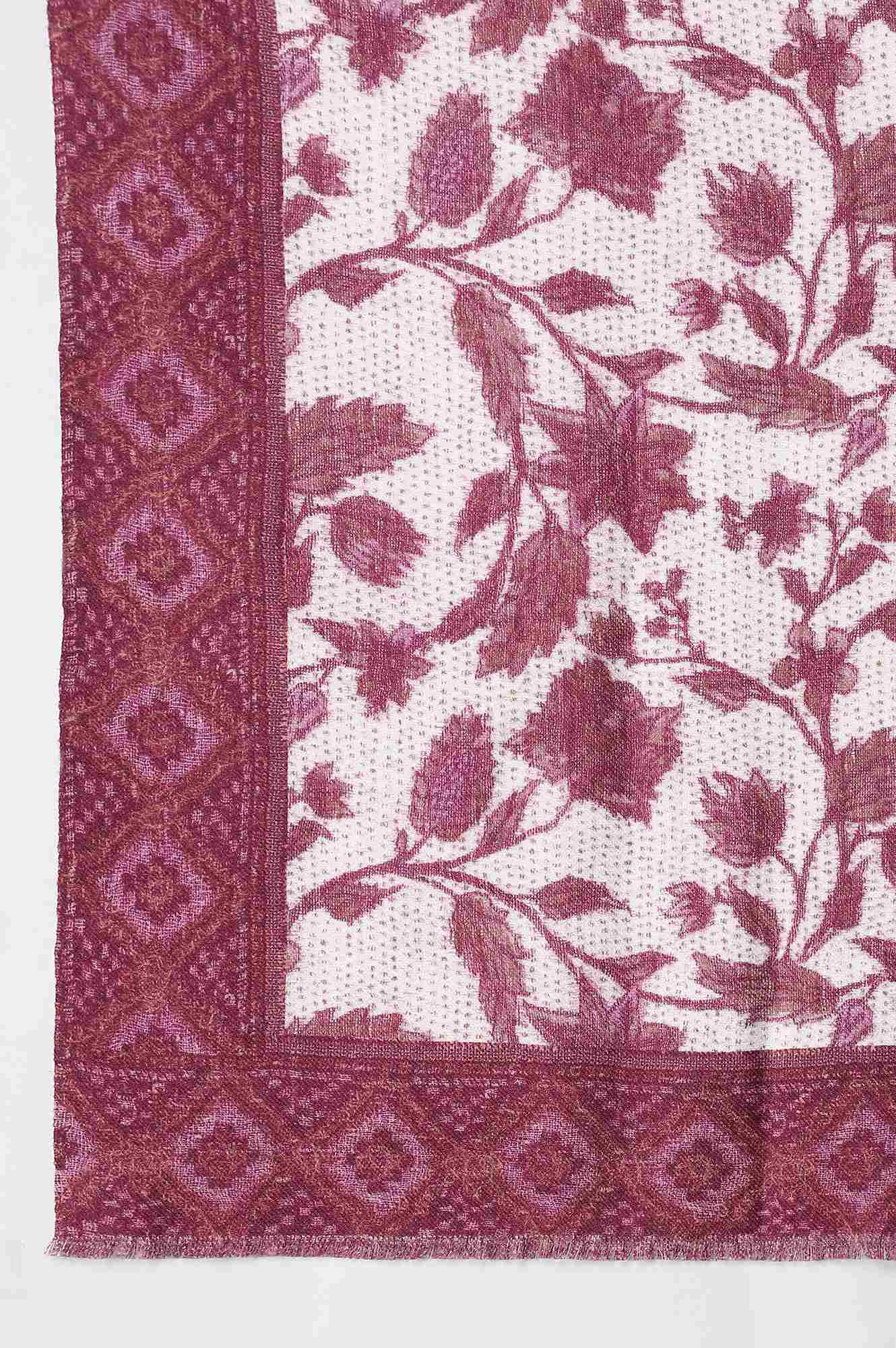 Purple Jacquard Shawl