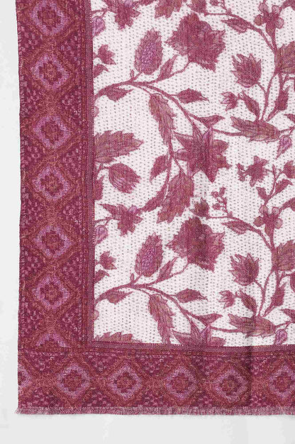 Purple Jacquard Shawl