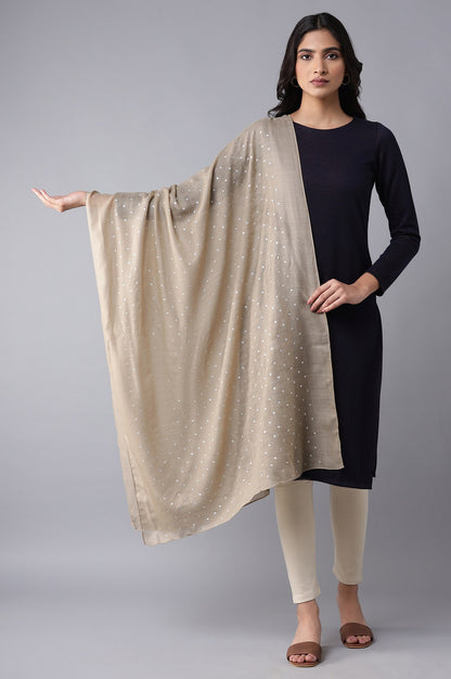 Light Brown Knitted Shawl