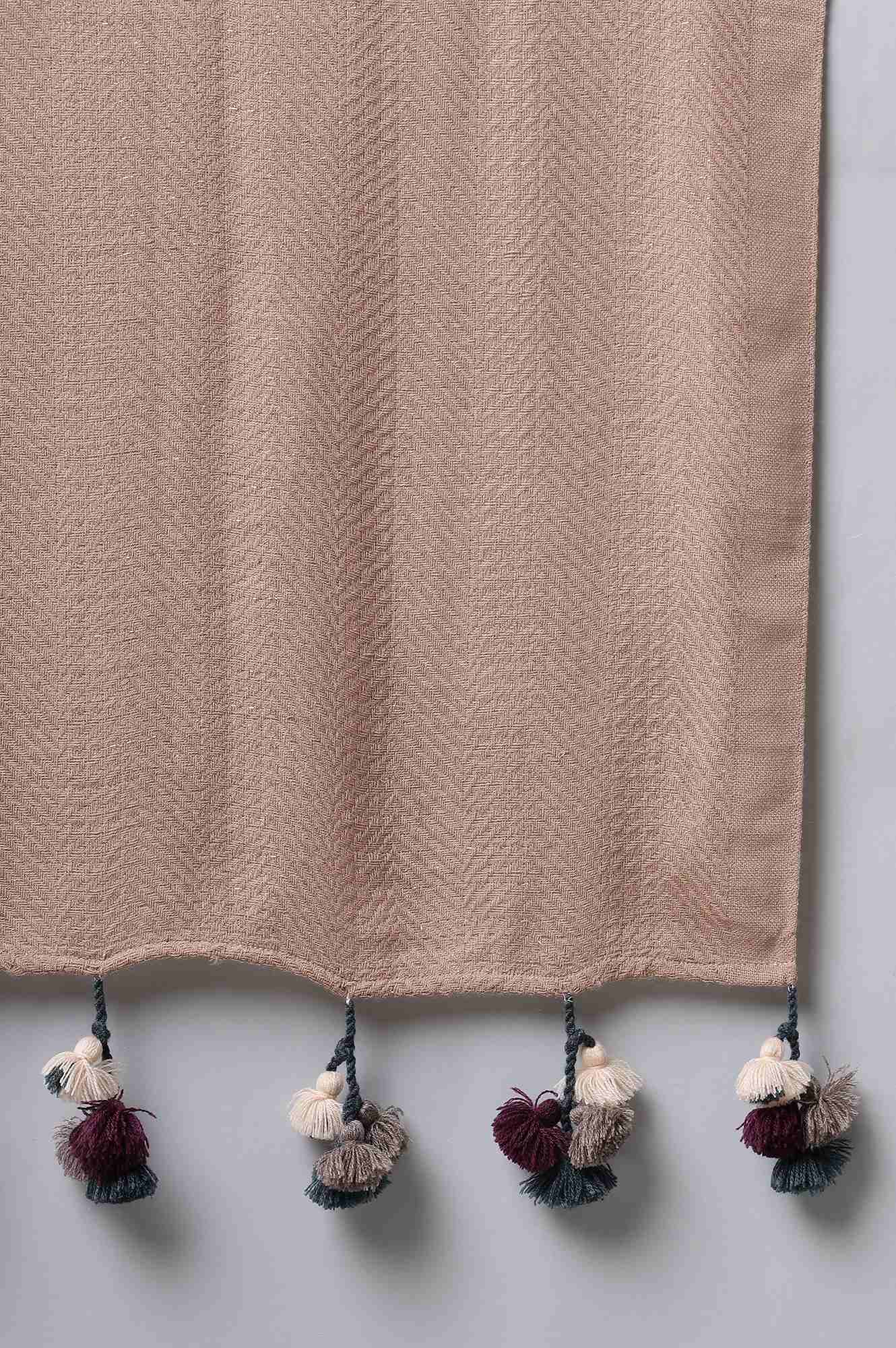 Beige Knitted Shawl