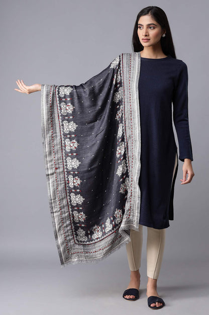 Ecru Jacquard Shawl