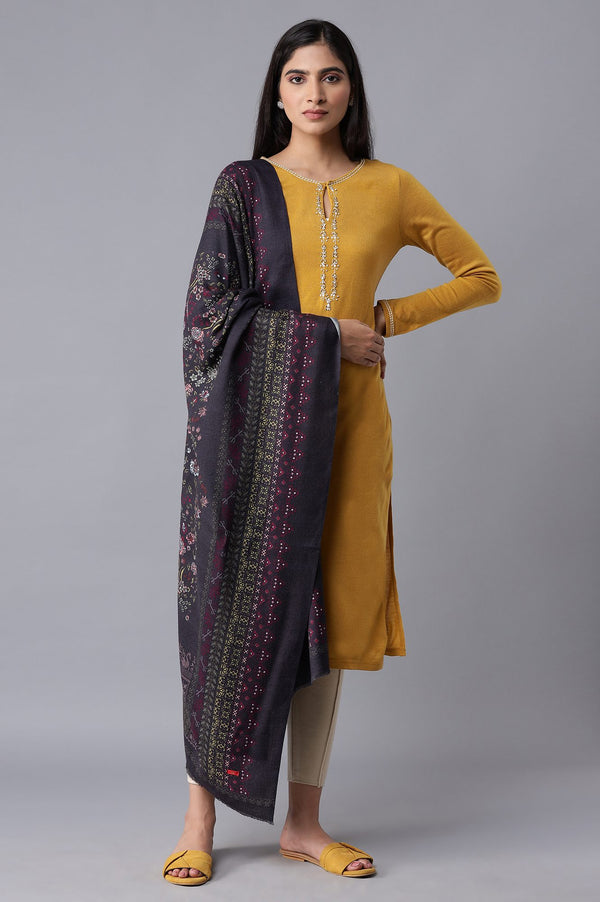 Purple Knitted Shawl