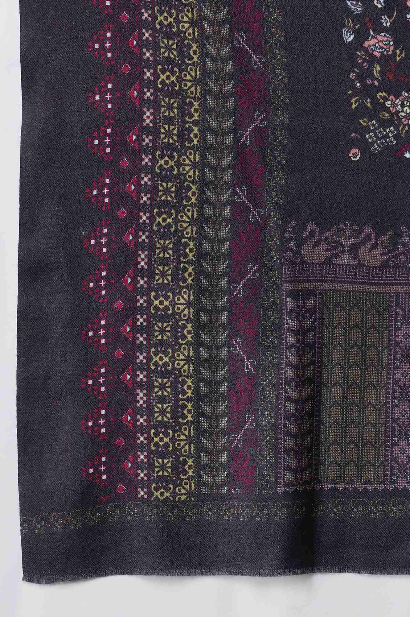 Purple Knitted Shawl