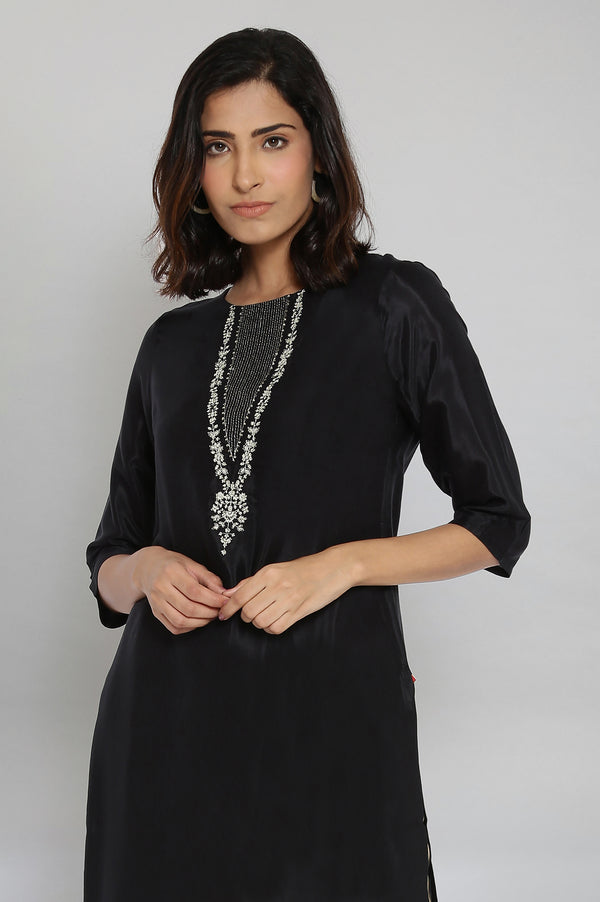 Jet Black Festive kurta