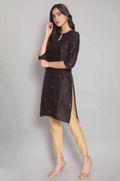 Black Printed Festive kurta