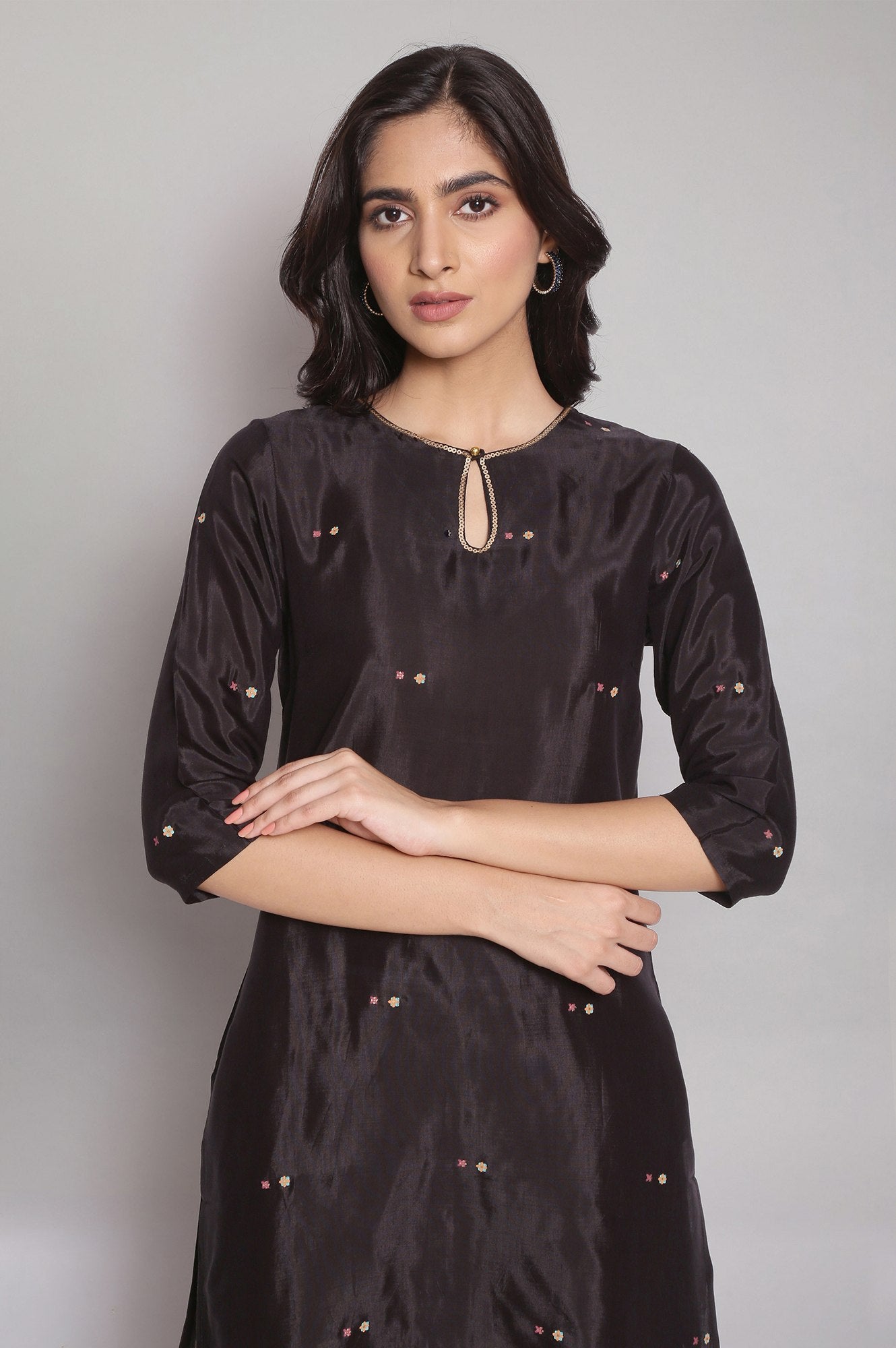 Black Printed Festive kurta