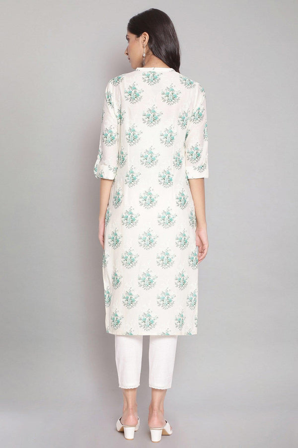 Ecru All-Over Floral Print kurta