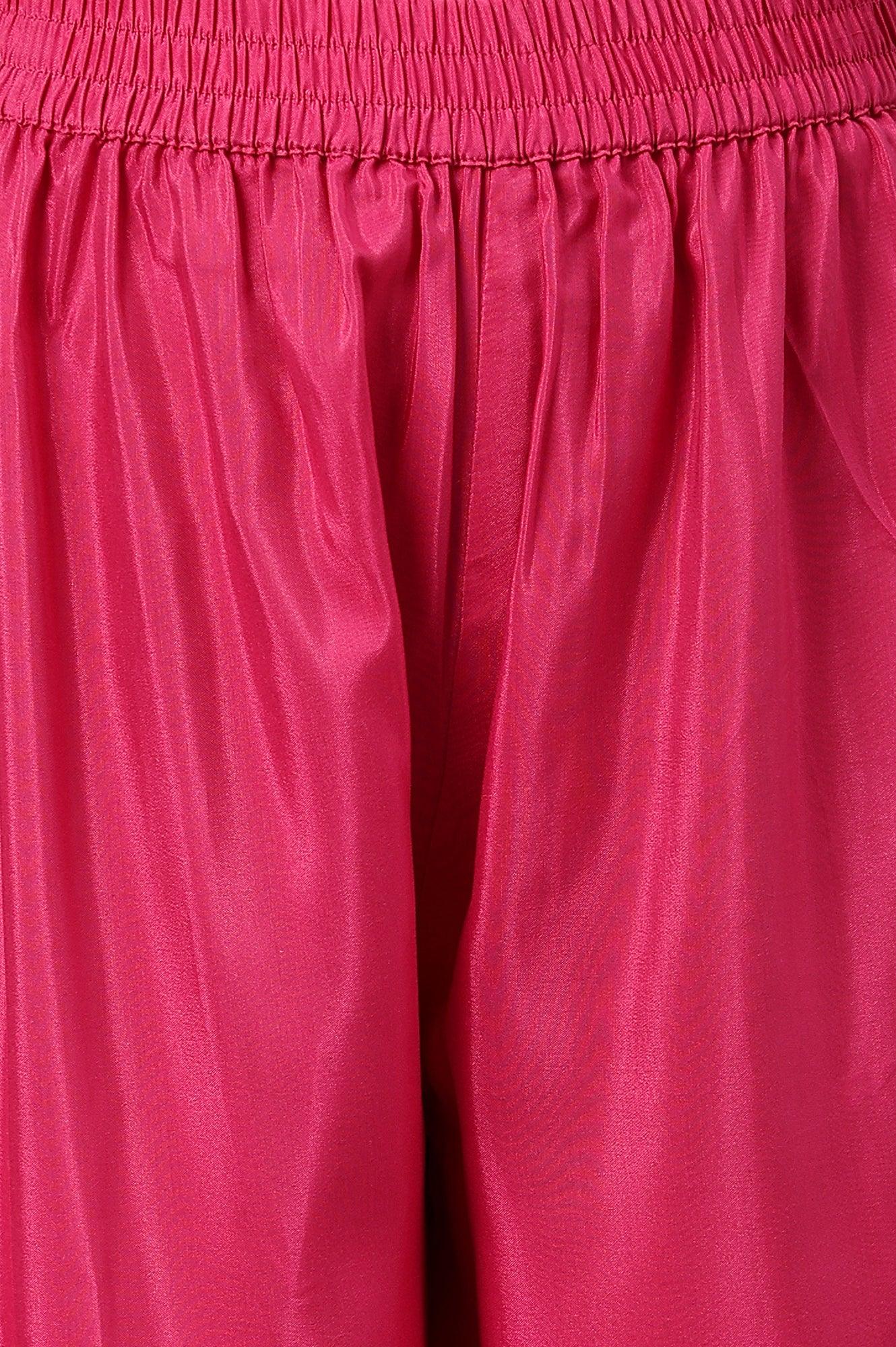 Yellow Chanderi kurta With Tiered Sharara And Dupatta - wforwoman