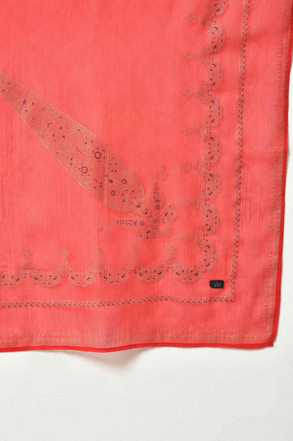 Purple Japanese Satin Short kurta With Red Parallel Pants And Dupatta - wforwoman