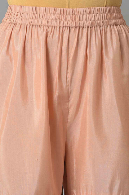 Ecru Short kurta And Pink Sharara With Dupatta Festive Set - wforwoman