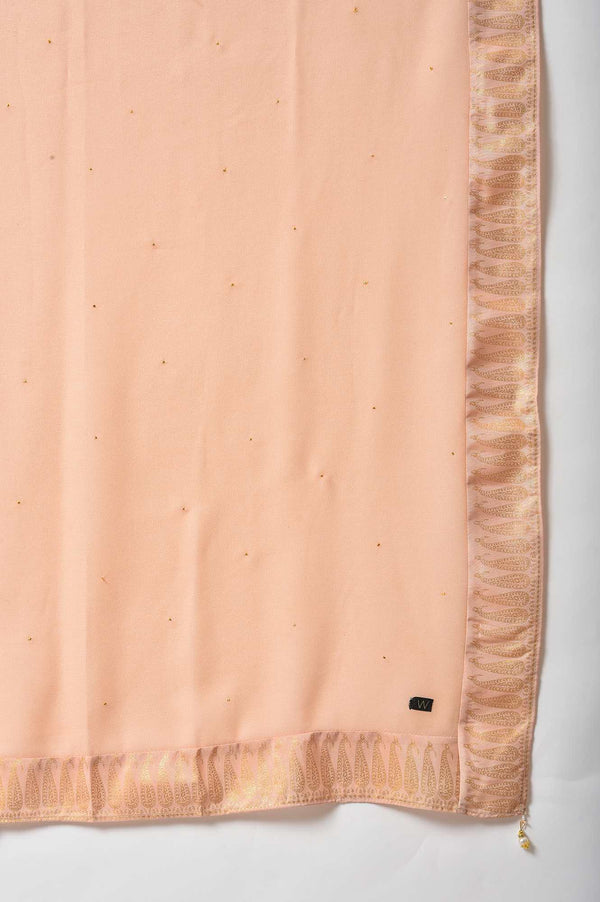 Ecru Short kurta And Pink Sharara With Dupatta Festive Set