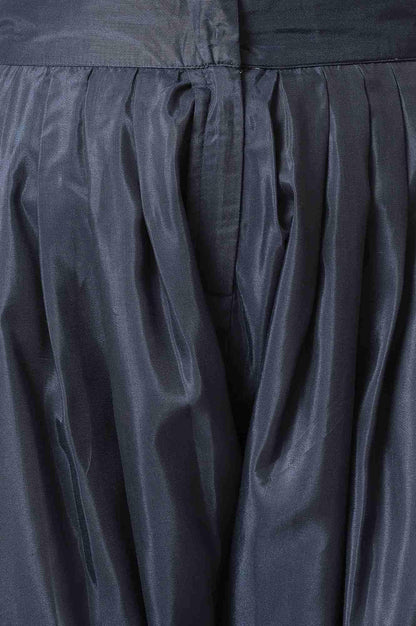 Red Embroidered kurta With Blue Salwar Pants And Dupatta - wforwoman