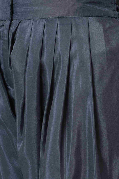 Red Embroidered kurta With Blue Salwar Pants And Dupatta - wforwoman