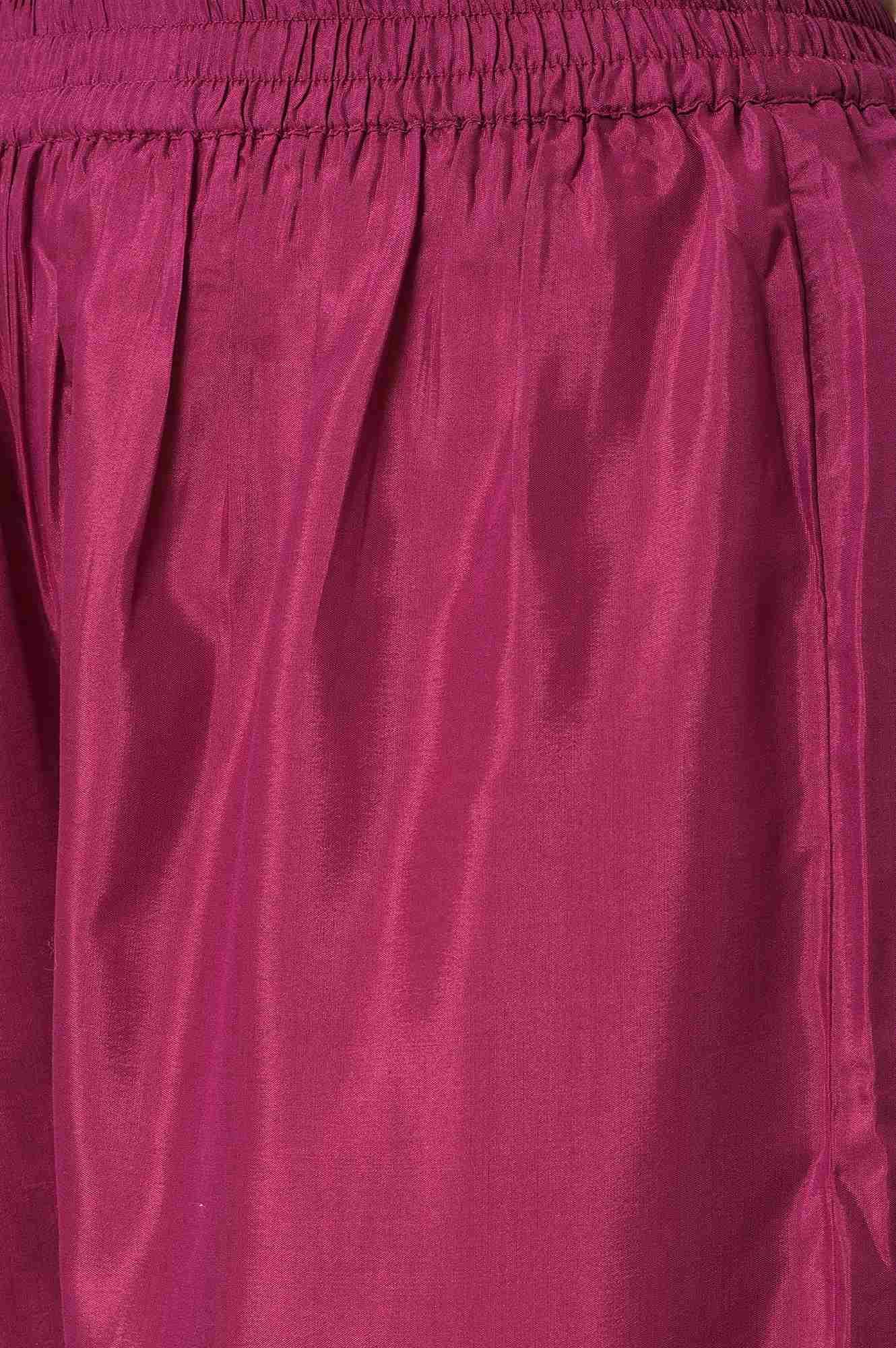 Light Blue Anarkali kurta With Pants And Predrape - wforwoman