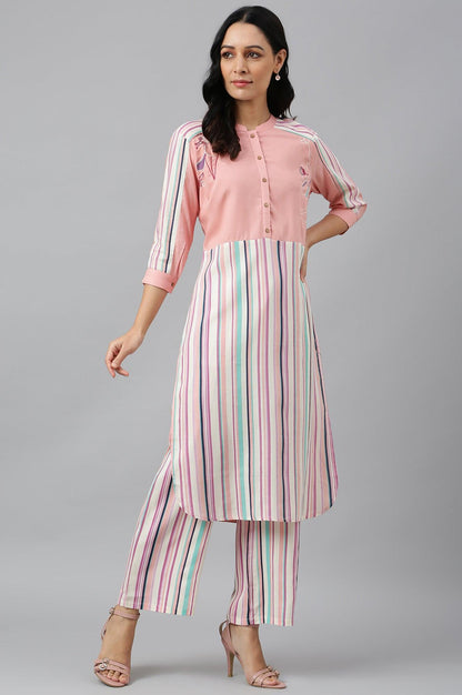 Preach Multicoloured Stripe Printed kurta - wforwoman