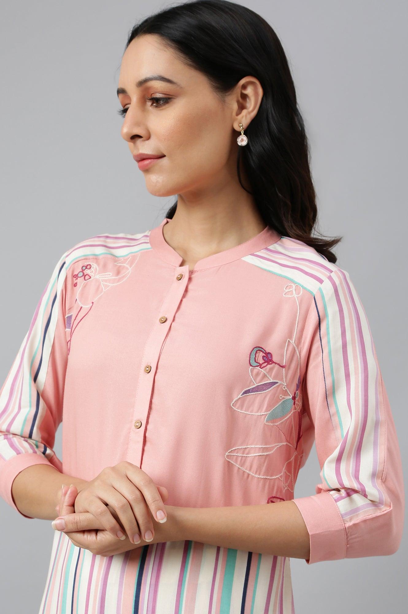 Preach Multicoloured Stripe Printed kurta - wforwoman