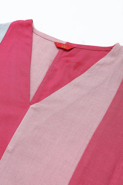 Bright Multicoloured Colour Block Sleeveless Dress - wforwoman