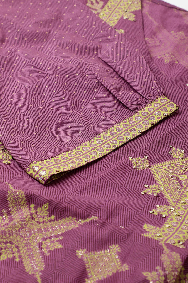 Plus Size Purple Festive Dress with Sequin