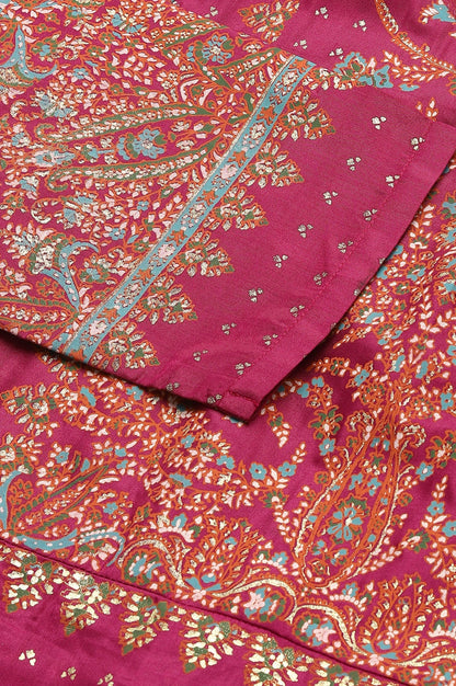 Grape Purple Glitter Floral Embellished Shantung A-Line Duo Dress