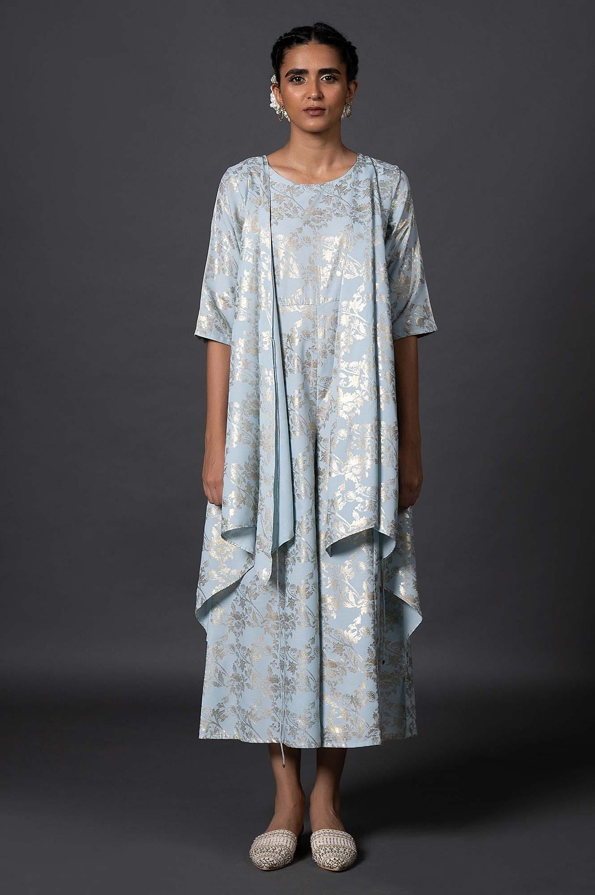 Light Blue Layered Jumpsuit - XS