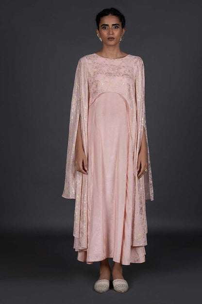 Light Pink Dupatta Drape Dress - wforwoman